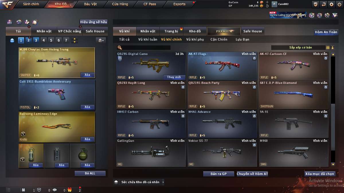 shop acc cf uy tin gia re
